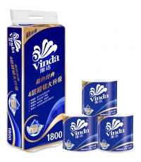 維達V4028藍色經(jīng)典卷筒紙3層180g*6
