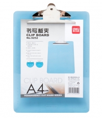 得力9252透明書(shū)寫(xiě)板夾(淺藍(lán))*15