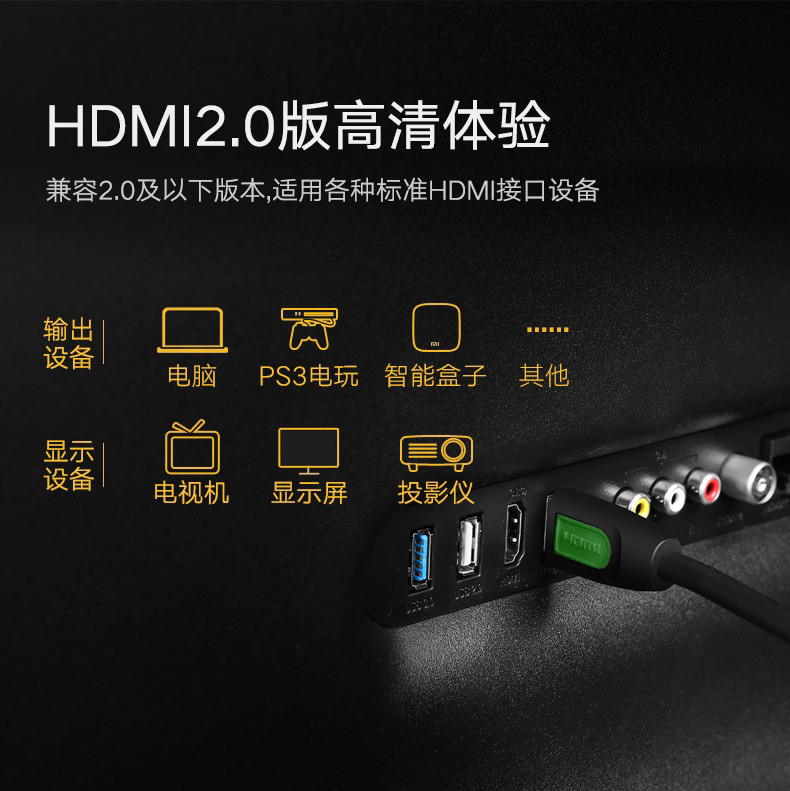 綠聯(lián)40461HDMI高清線1.5米